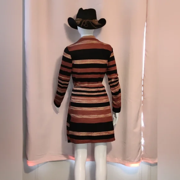 ####NWT-UPC Open Front Striped Print Cardigan - Picture 2 of 4